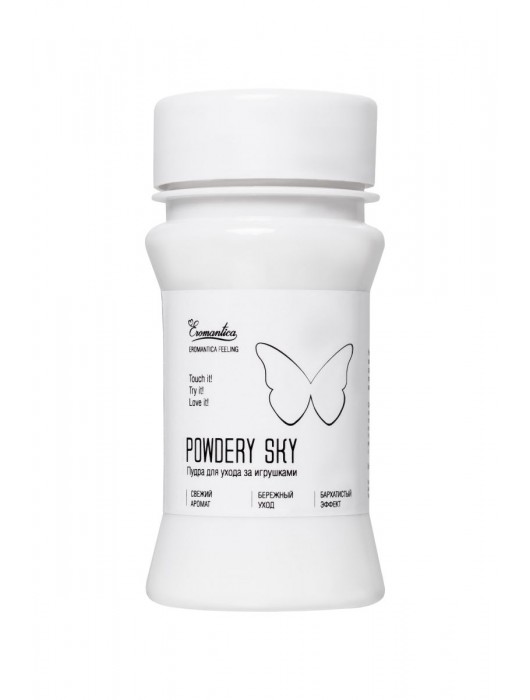 Пудра для ухода за игрушками Powdery Sky с ароматом мяты - 40 гр. - Eromantica - купить с доставкой в Черкесске