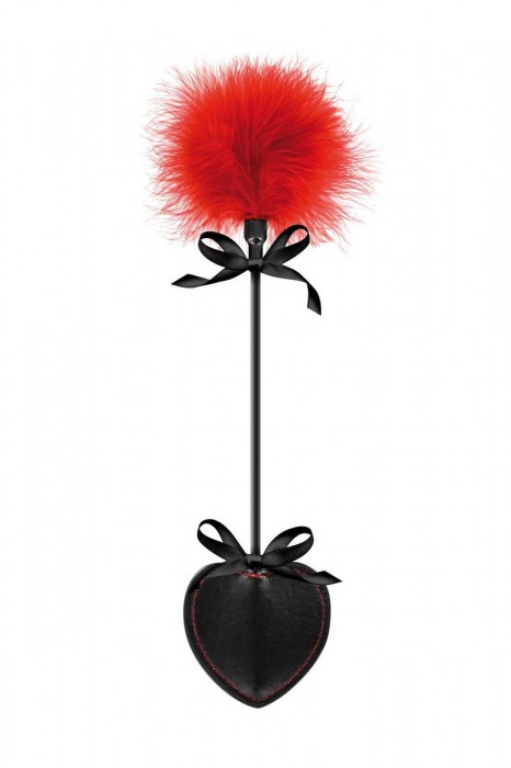 Стек с пуховкой Sweet Caress Feather Whip - 44 см. - Sweet Caress - купить с доставкой в Черкесске