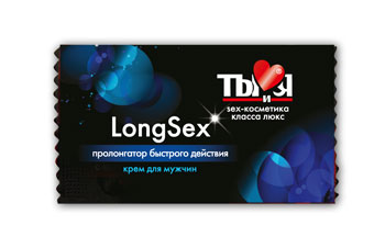 Пролонгирующий крем LongSex в одноразовой упаковке - 1,5 гр. - Биоритм - купить с доставкой в Черкесске