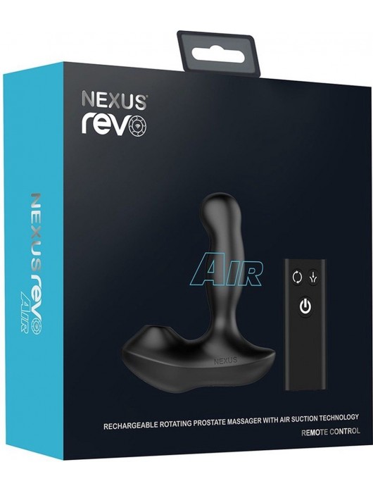 Черный вибратор-ротатор для стимуляции простаты Nexus Revo Air - Nexus Range - в Черкесске купить с доставкой