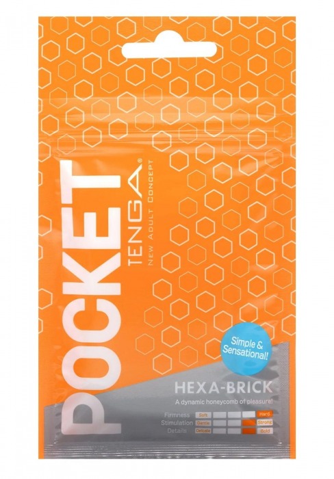 Карманный мастурбатор HEXA-BRICK - Tenga - в Черкесске купить с доставкой