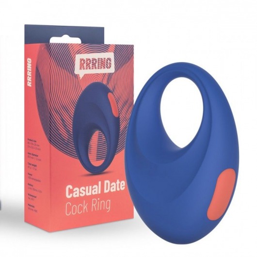 Синее эрекционное кольцо RRRING Casual Date Cock Ring - FeelzToys - в Черкесске купить с доставкой