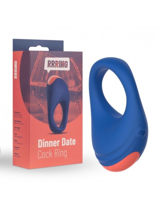 Синее эрекционное кольцо RRRING Dinner Date Cock Ring - FeelzToys - в Черкесске купить с доставкой