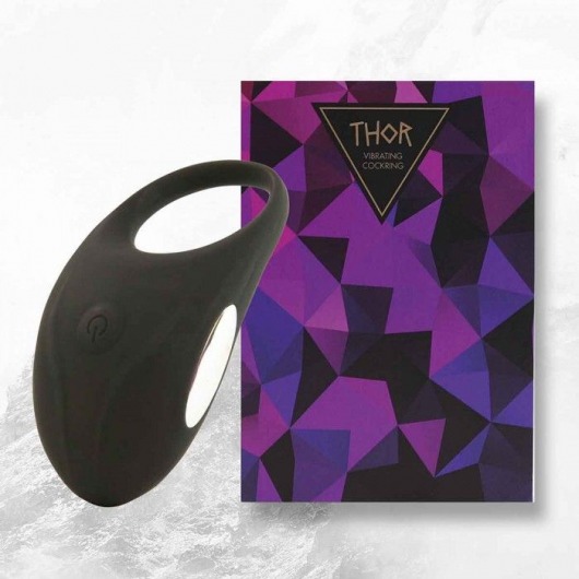 Черное эрекционное виброкольцо Thor Cockring - FeelzToys - в Черкесске купить с доставкой