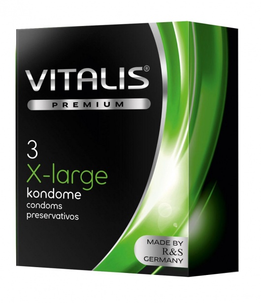 Презервативы увеличенного размера VITALIS PREMIUM x-large - 3 шт. - Vitalis - купить с доставкой в Черкесске