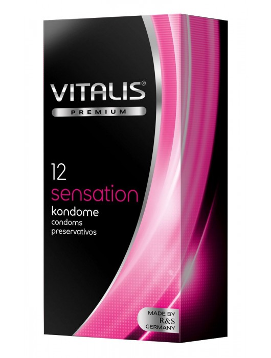 Презервативы VITALIS PREMIUM sensation с пупырышками и кольцами - 12 шт. - Vitalis - купить с доставкой в Черкесске