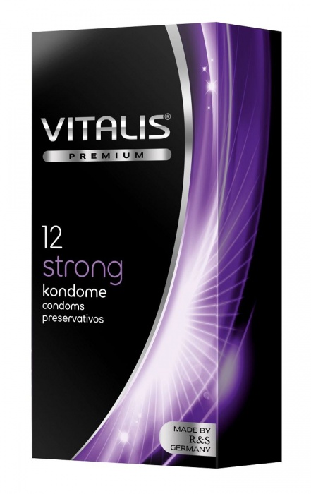 Презервативы с утолщённой стенкой VITALIS PREMIUM strong - 12 шт. - Vitalis - купить с доставкой в Черкесске