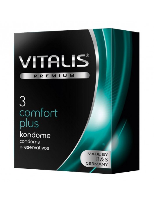 Контурные презервативы VITALIS PREMIUM comfort plus - 3 шт. - Vitalis - купить с доставкой в Черкесске