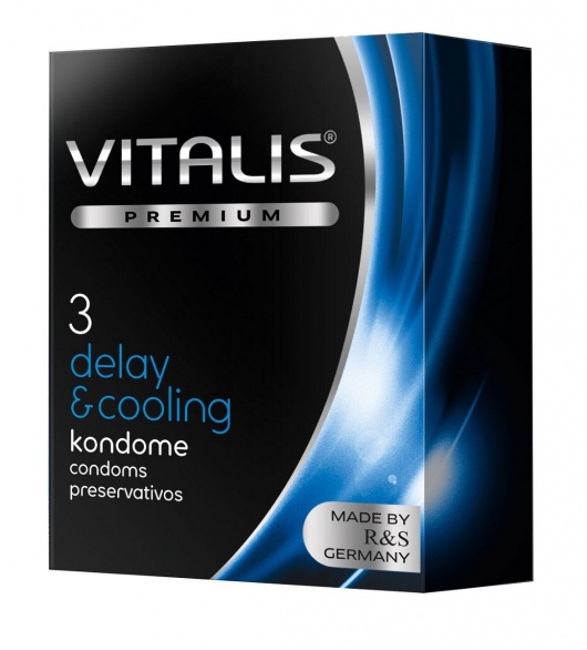 Презервативы VITALIS PREMIUM delay   cooling с охлаждающим эффектом - 3 шт. - Vitalis - купить с доставкой в Черкесске