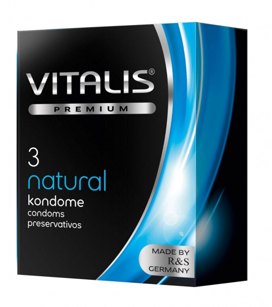 Классические презервативы VITALIS PREMIUM natural - 3 шт. - Vitalis - купить с доставкой в Черкесске