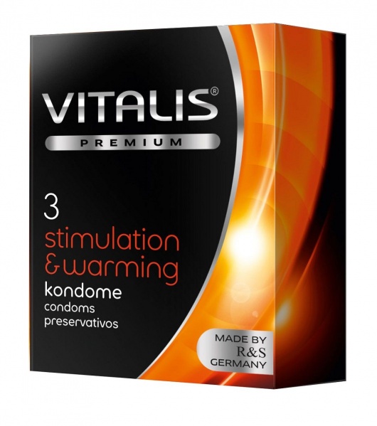 Презервативы VITALIS PREMIUM stimulation   warming с согревающим эффектом - 3 шт. - Vitalis - купить с доставкой в Черкесске