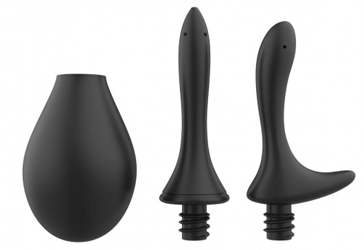 Черный анальный душ Nexus Anal Douche Set с 2 сменными насадками - Nexus Range - купить с доставкой в Черкесске