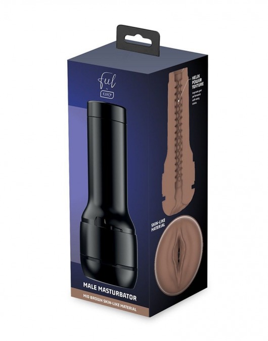 Коричневый мастурбатор-вагина Feel Stroker - Kiiroo - в Черкесске купить с доставкой