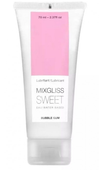 Смазка на водной основе Mixgliss Sweet с ароматом бабл-гам - 70 мл. - Mixgliss - купить с доставкой в Черкесске