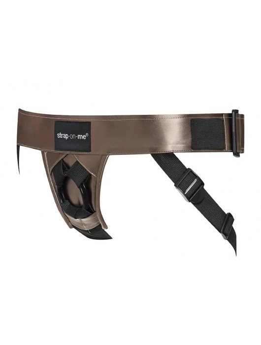 Бронзовый пояс для насадок Curious Harness - Strap-on-me - купить с доставкой в Черкесске