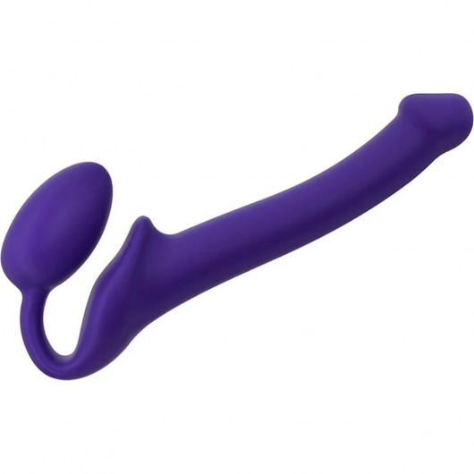 Фиолетовый безремневой страпон Silicone Bendable Strap-On - size S - Strap-on-me - купить с доставкой в Черкесске