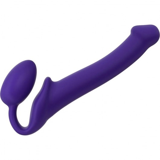 Фиолетовый безремневой страпон Silicone Bendable Strap-On - size M - Strap-on-me - купить с доставкой в Черкесске