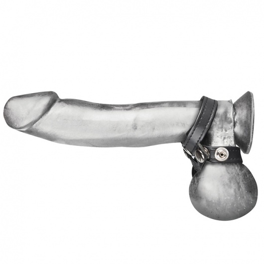 Разделитель мошонки из искусственной кожи на клепках 8 STYLE BALL DIVIDER - BlueLine - купить с доставкой в Черкесске