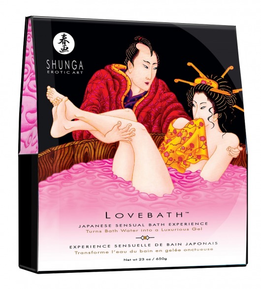 Соль для ванны Lovebath Dragon Fruit, превращающая воду в гель - 650 гр. - Shunga - купить с доставкой в Черкесске