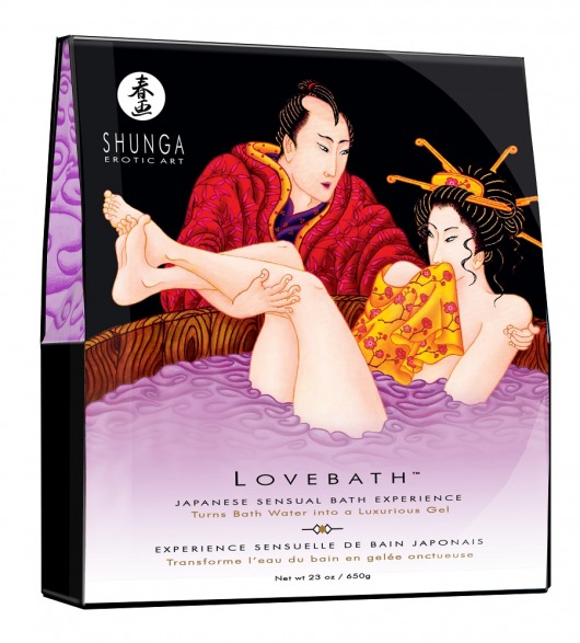 Соль для ванны Lovebath Sensual lotus, превращающая воду в гель - 650 гр. - Shunga - купить с доставкой в Черкесске