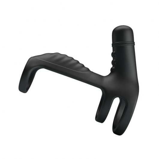 Черная вибронасадка на пенис Vibrating Penis Sling - Baile - в Черкесске купить с доставкой
