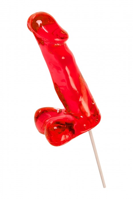 Красный леденец в форме члена со вкусом виски - 173 гр. - Sosuчki - купить с доставкой в Черкесске