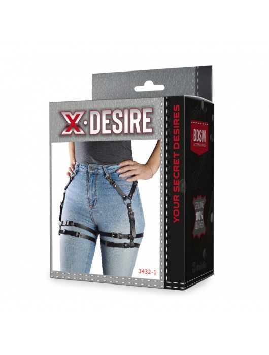 Черные гартеры  Калипсо  с карабинами - Sitabella купить с доставкой