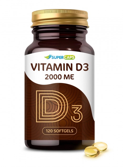 Пищевая добавка SuperCaps VITAMIN D3 2000 ME - 120 капсул - SuperCaps - купить с доставкой в Черкесске