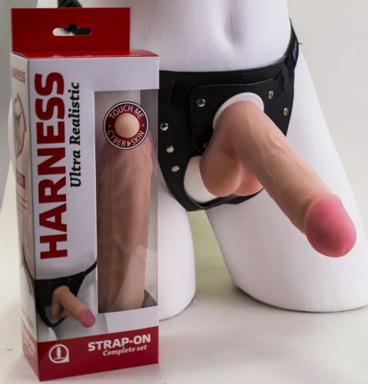 Страпон в подарочной упаковке: трусики с плугом и фаллоимитатор-насадка - 16 см. - LOVETOY (А-Полимер) - купить с доставкой в Черкесске