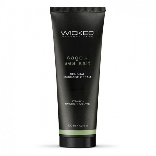 Массажный легкий крем WICKED Sage plus Sea Salt - 120 мл. - Wicked - купить с доставкой в Черкесске