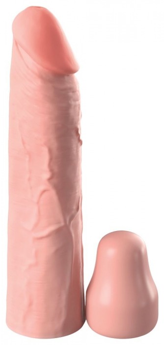Телесная насадка-удлинитель 1 Inch Silicone X-tension - 17,8 см. - Pipedream - в Черкесске купить с доставкой