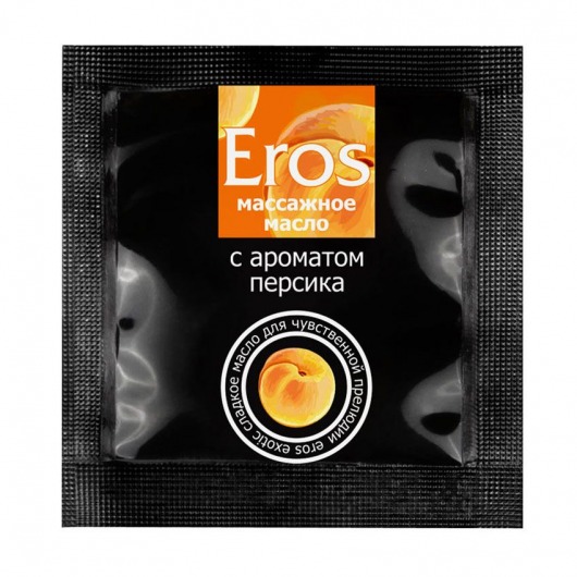 Саше массажного масла Eros exotic с ароматом персика - 4 гр. - Биоритм - купить с доставкой в Черкесске