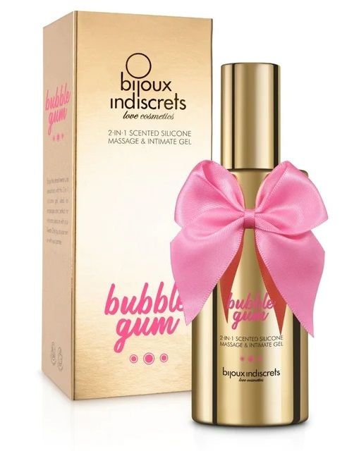 Гель с ароматом жвачки Bubblegum 2-in-1 Scented Silicone Massage And Intimate Gel - 100 мл. - Bijoux Indiscrets - купить с доставкой в Черкесске