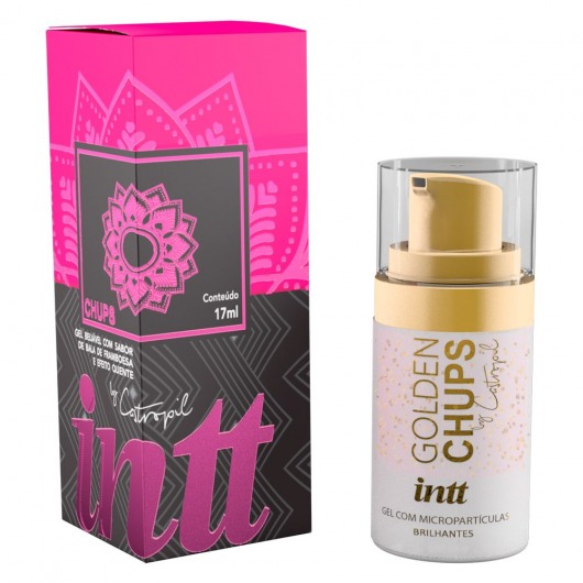Возбуждающий гель Golden Chups с малиновым ароматом - 17 мл. - INTT - купить с доставкой в Черкесске