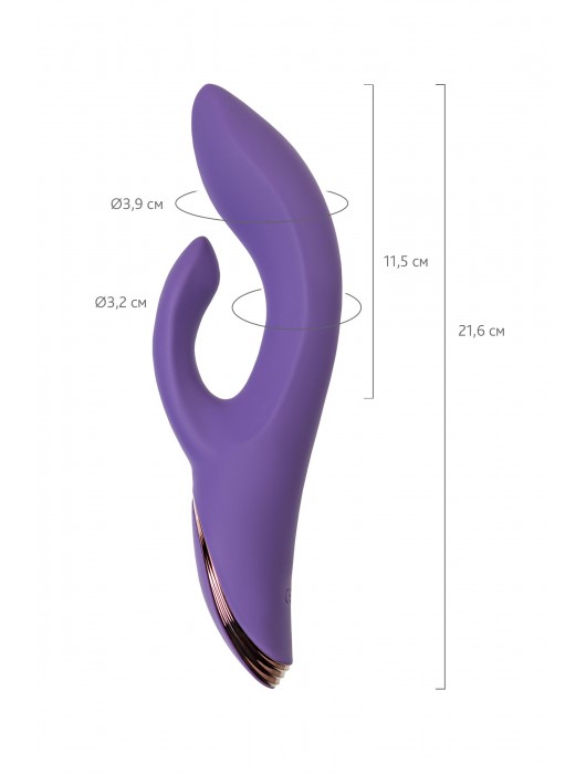 Фиолетовый вибратор-кролик Fingie с функцией Come-Hither - 21,6 см. - JOS