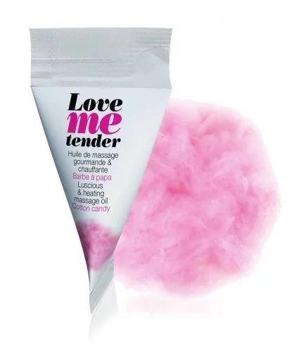 Съедобное согревающее массажное масло Love Me Tender Cotton Candy с ароматом сладкой ваты - 10 мл. - Love to Love - купить с доставкой в Черкесске