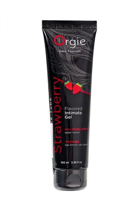 Интимный гель на водной основе Lube Tube Strawberry с клубничным вкусом - 100 мл. - ORGIE - купить с доставкой в Черкесске