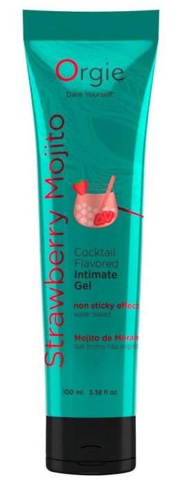 Съедобный интимный гель Orgie Lube Tube Cocktail Strawberry Mojito - 100 мл. - ORGIE - купить с доставкой в Черкесске