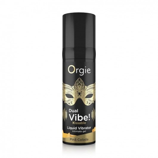 Съедобный гель Dual Vibe Pina Colada с эффектом вибрации и вкусом коктейля пина колада - 15 мл. - ORGIE - купить с доставкой в Черкесске