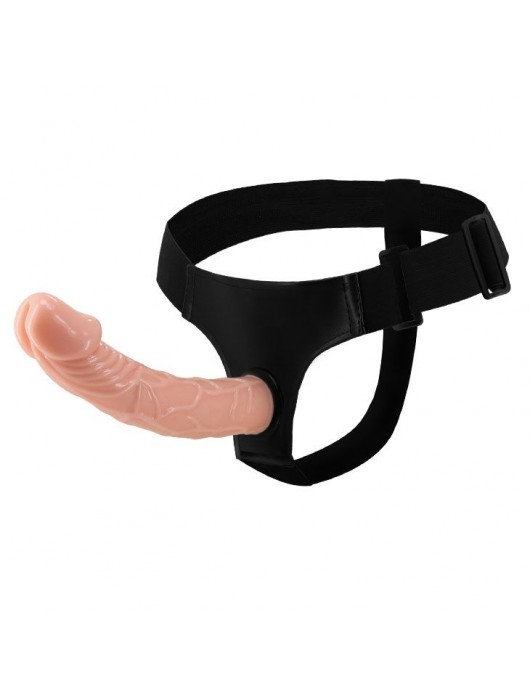 Гладкий фаллоимитатор с крупной головкой на ремешках - 19,7 см. - Baile - купить с доставкой в Черкесске