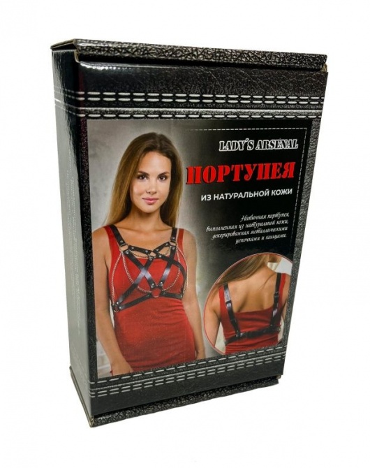 Портупея из натуральной кожи с цепочками - БДСМ Арсенал - купить с доставкой в Черкесске