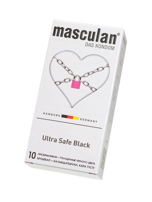 Ультрапрочные презервативы Masculan Ultra Safe Black - 10 шт. - Masculan - купить с доставкой в Черкесске