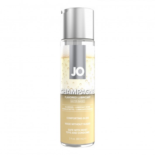 Лубрикант на водной основе JO H2O Champagne Flavored Lubricant с ароматом шампанского - 60 мл. - System JO - купить с доставкой в Черкесске