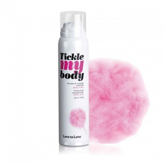 Массажная хрустящая пенка Tickle My Body Cotton Candy с ароматом сладкой ваты - 150 мл. - Love to Love - купить с доставкой в Черкесске