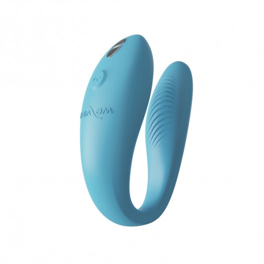 Бирюзовый вибромассажер для пар We-Vibe Sync Go - We-vibe