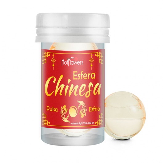 Интимный гель Chinesa Esfera с охлаждающе-пульсирующим эффектом (2 шарика по 3 гр.) - HotFlowers - купить с доставкой в Черкесске