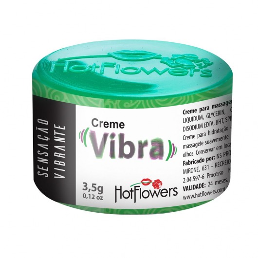Возбуждающий крем Vibra с эффектом вибрации - 3,5 гр. - HotFlowers - купить с доставкой в Черкесске