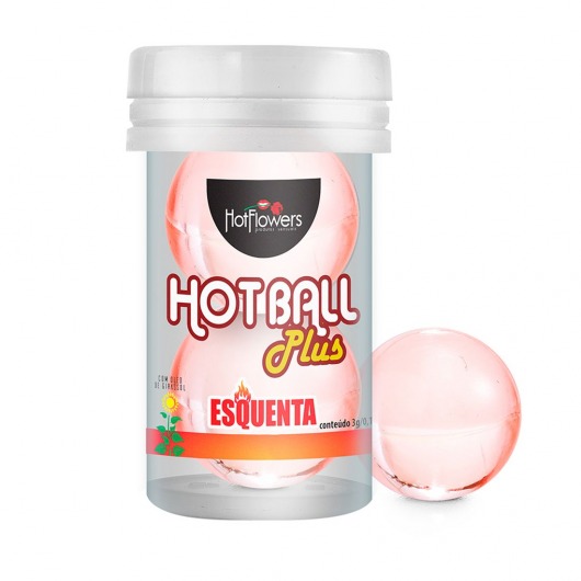 Лубрикант на масляной основе Hot Ball Plus с разогревающим эффектом (2 шарика по 3 гр.) - HotFlowers - купить с доставкой в Черкесске
