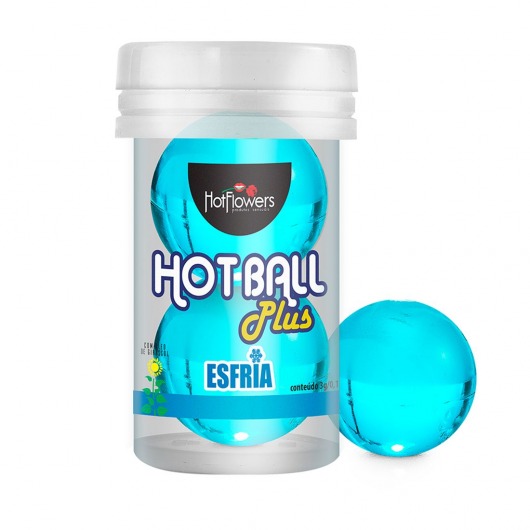 Лубрикант на масляной основе Hot Ball Plus с охлаждающим эффектом (2 шарика по 3 гр.) - HotFlowers - купить с доставкой в Черкесске