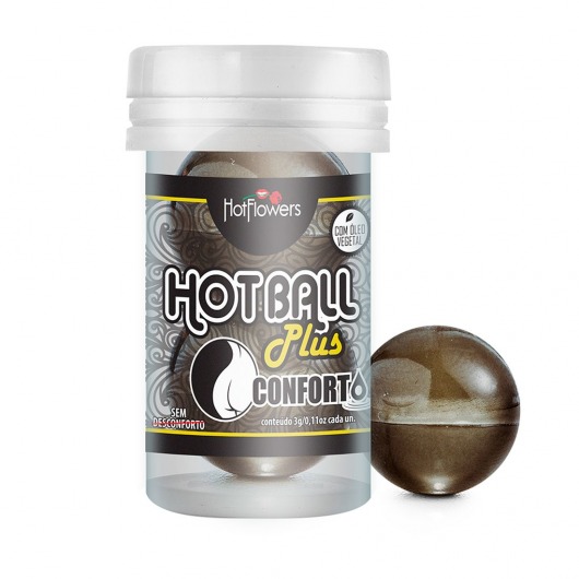Анальный лубрикант на масляной основе Hot Ball Plus Conforto (2 шарика по 3 гр.) - HotFlowers - купить с доставкой в Черкесске